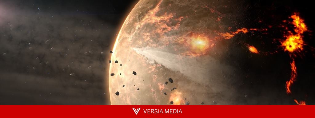 The missing 500 million: Cosmic bombardment melted Earth's first crust