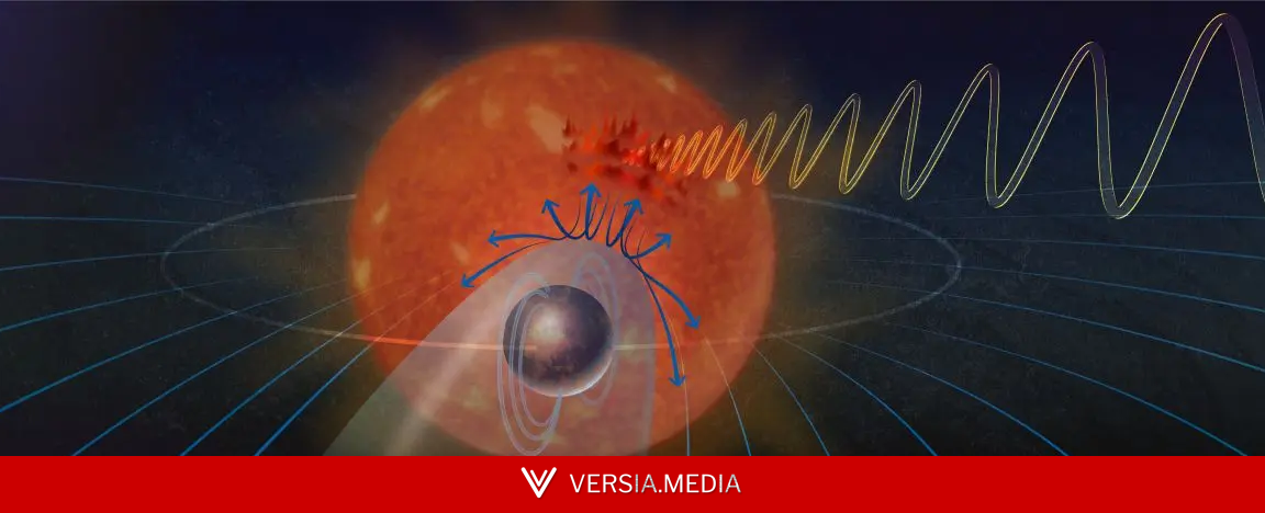 Planet orbits so close to its star that their magnetic fields connect